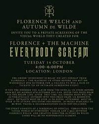 Florence + The Machine: Everybody Scream с частно събитие Florence + The Machine: Everybody Scream с частно събитие